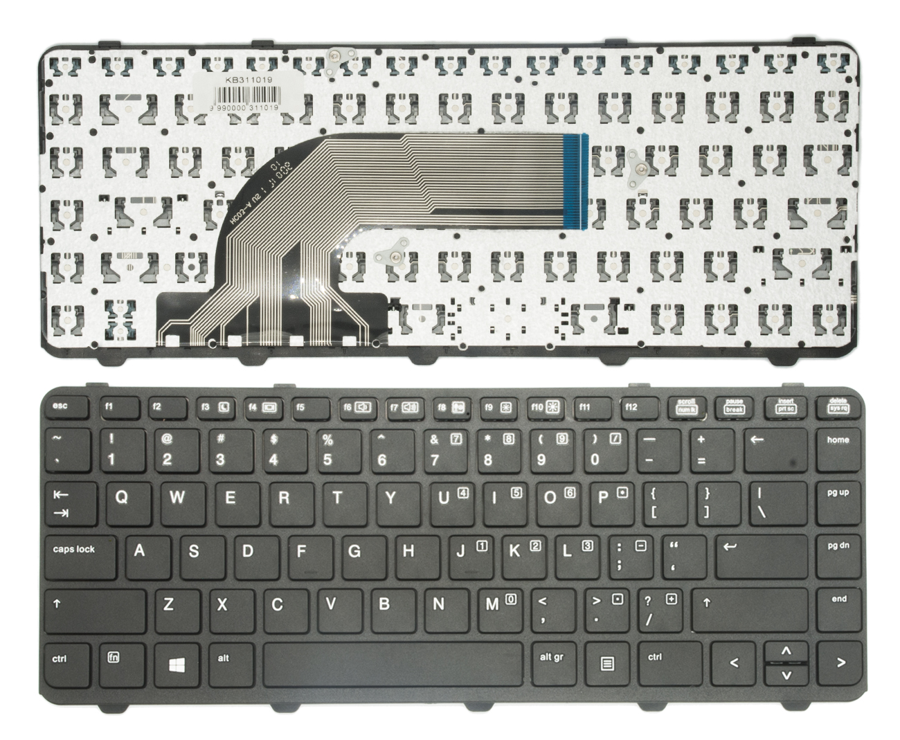Klaviatūra HP ProBook 430 G2, 440 G0, 440 G1, 440 G2, 445 G2, 630 G2, 640 G1, 645 G1.su rėmeliu