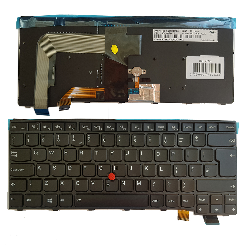 Klaviatūra Lenovo: ThinkPad  T460S su pašvietimu