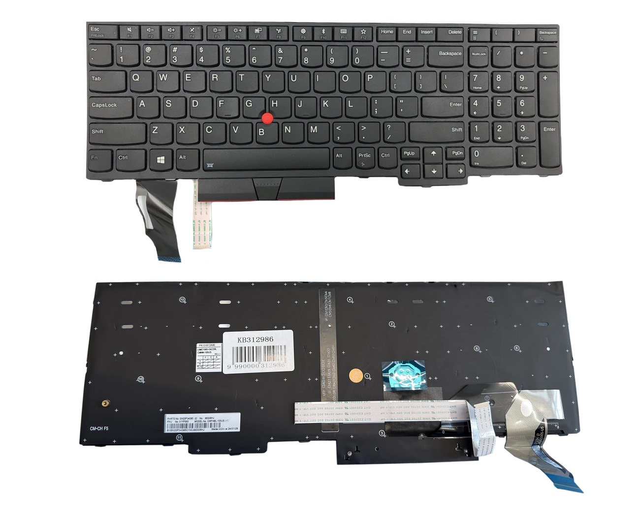 Klaviatūra Lenovo: E580 (su apšvietimu)