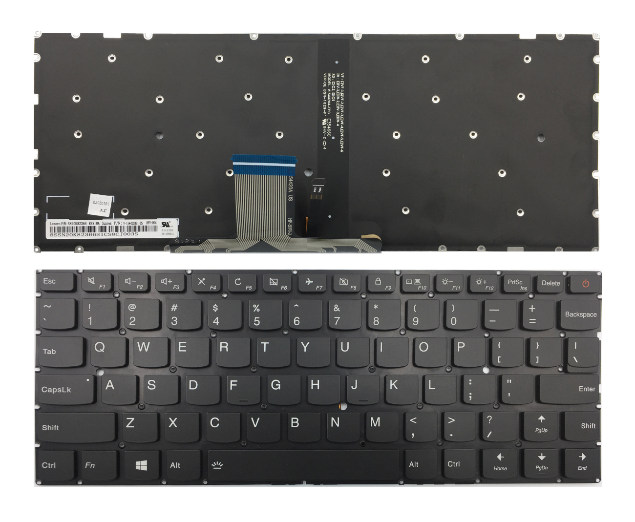 Klaviatūra Lenovo: Ideapad 710S-13IKB, 710S-13ISK su pašvietimu