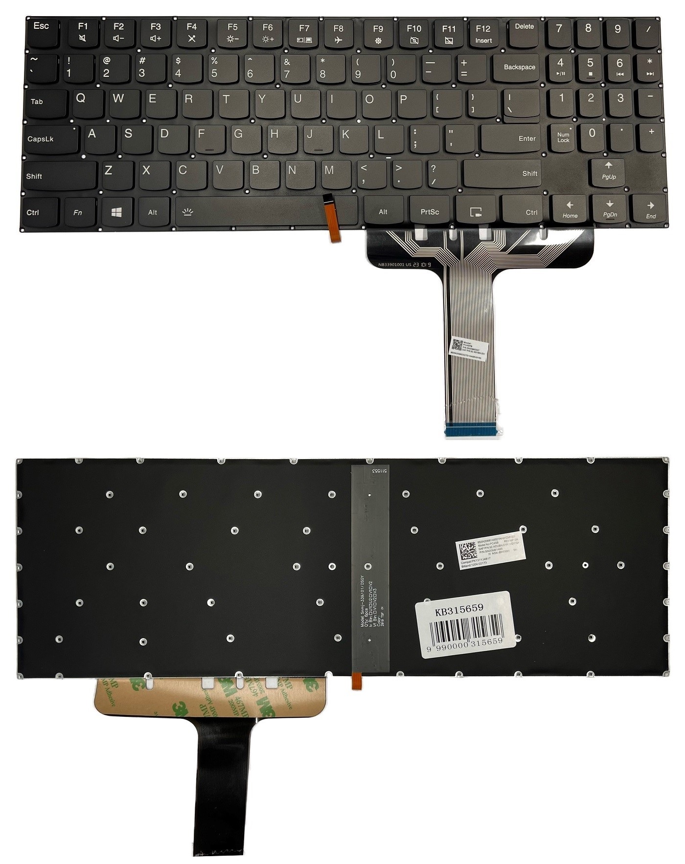 Klaviatūra LENOVO Legion Y530, su baltu pašvietimu, US