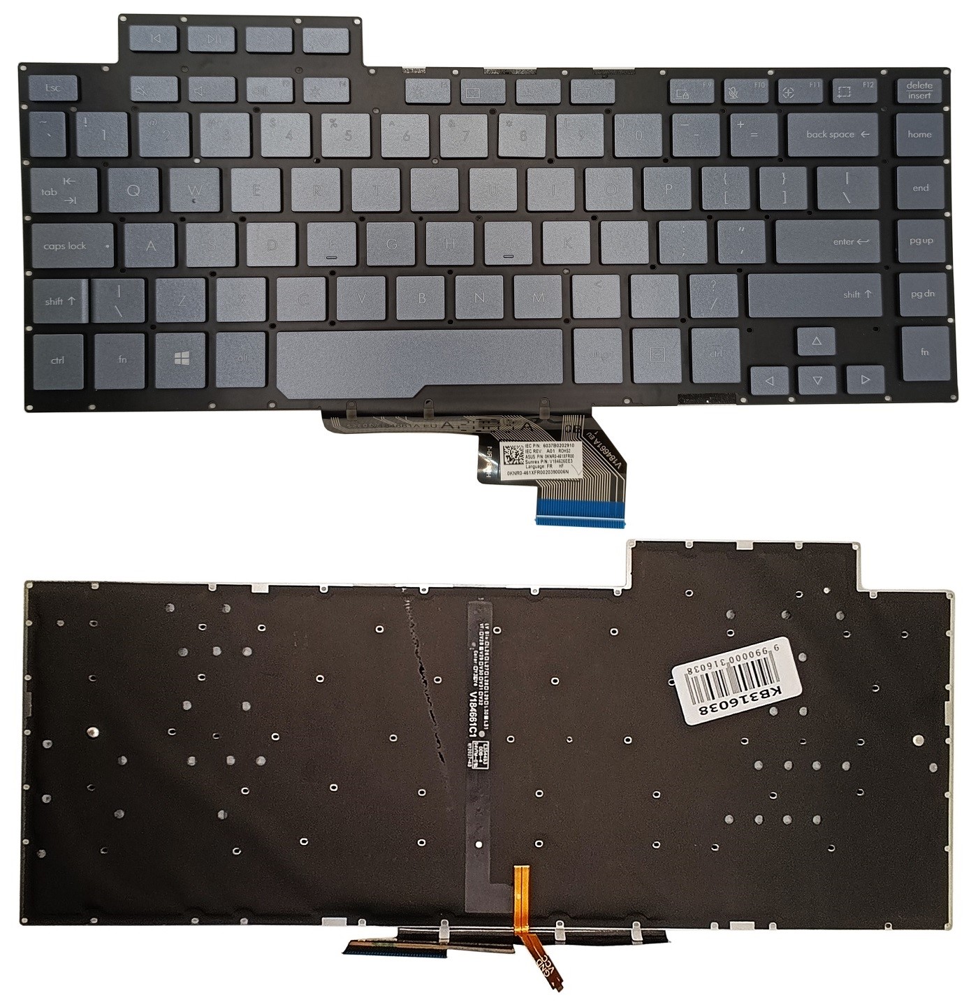 Klaviatūra ASUS Studio Book H500GV, US, su pašvietimu
