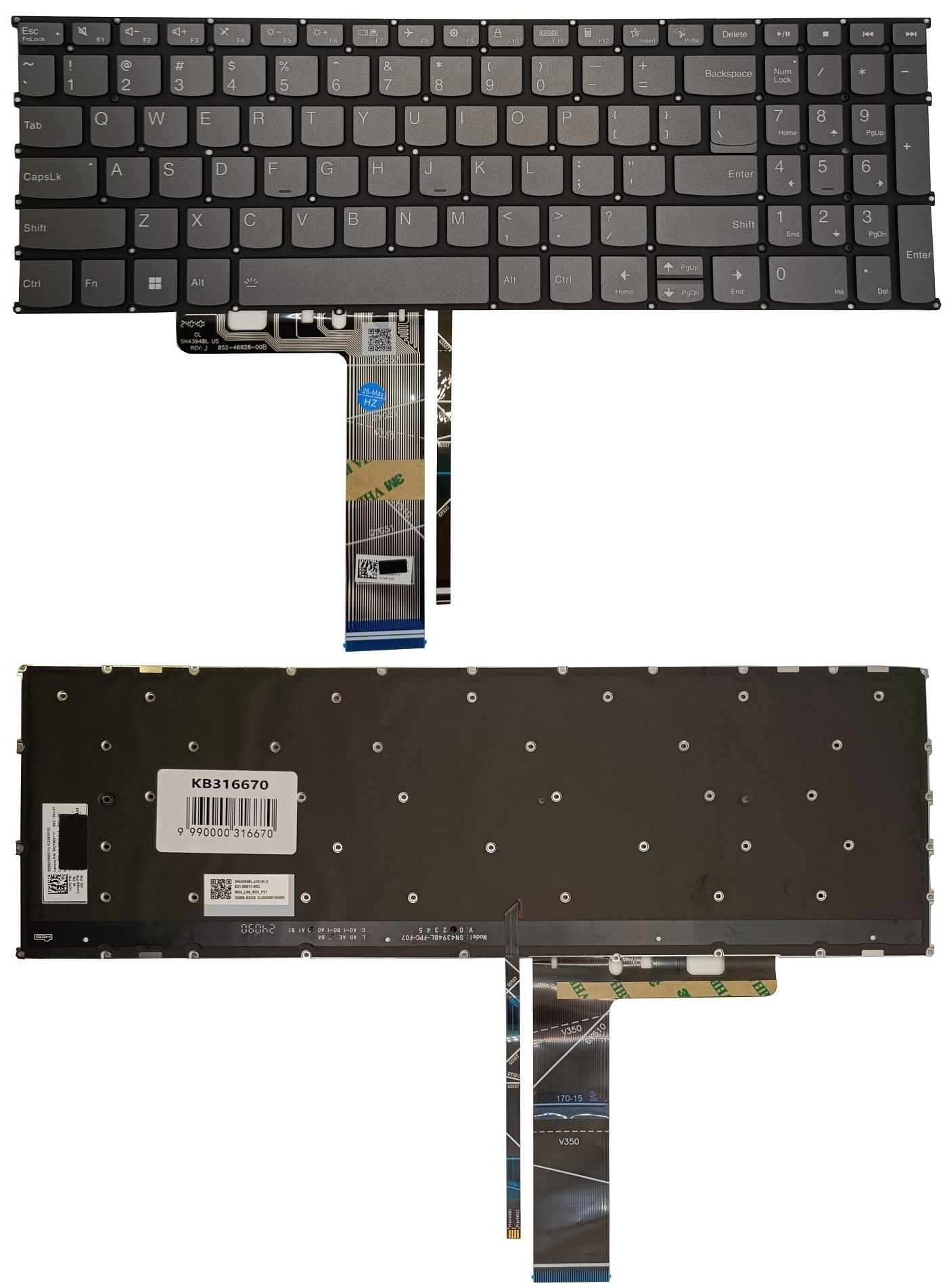 Keyboard LENOVO IdeaPad Slim 3 15IAH8, with backlit, US