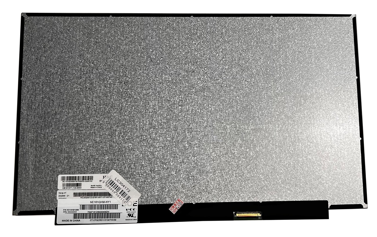 LCD Screen 16.1" 2560x1440 QHD, WLED, SLIM, matte, 40pin (right), A+