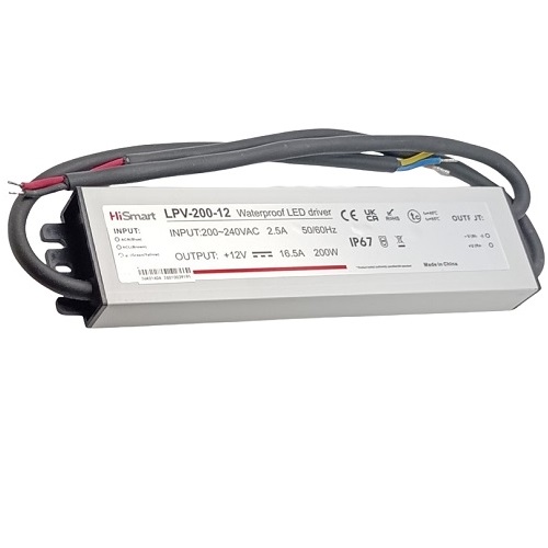 Power supply 12V, 16.5A, 200W, IP67