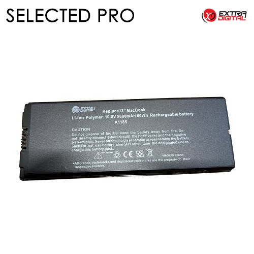 Nešiojamo kompiuterio baterija APPLE A1185, 5600mAh, Extra Digital Selected Pro