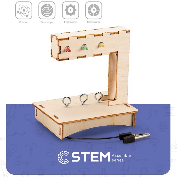 Wooden Assembly Kit Traffic Lights, STEM Educational Toy
